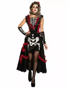 Day of the Dead costume petticoat for women, Size: Medium/Large (40/42)