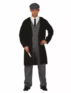 English gangster costume for men, Size: Medium (48-50)