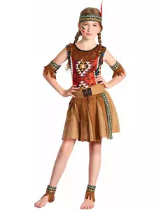 Indisk jentekostyme, Størrelse: 4–6 år (110–120 cm)