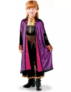 Deluxe Anna Frost 2-kostyme til jenter, Størrelse: 7–8 år (122 – 128 cm)