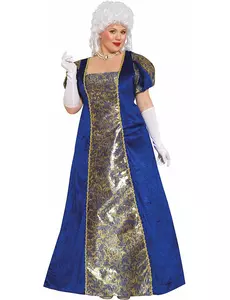 Blue marquise costume for women, Size: Large (42-44)