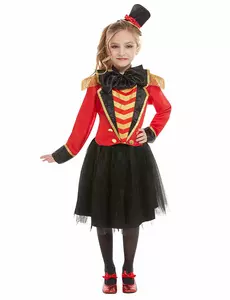 Luxury ringmaster costume for girls, Size: 7-9 years (130/143 cm)
