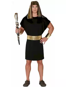 Black and gold pharaoh costume for men, Size: Medium (48-50)