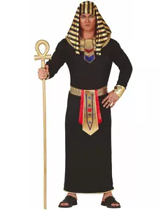 Black and gold pharaoh costume for men, Size: Large (52-54)