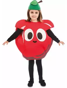 Red apple costume for children, Size: 1-2 years (80-91 cm)