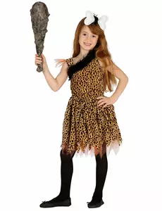 Forhistorisk kostyme for jenter, Størrelse: 10–12 år (142–148 cm)