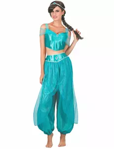 Blue Arabian princess costume for women, Size: Large