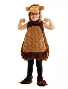 Children's plush monkey costume, Size: 6 years (110 - 122 cm)