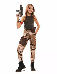 Soldatkostyme for jenter, Størrelse: 10–12 år (139–155 cm)