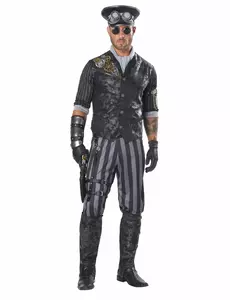 Steampunk captain costume for men, Size: X-Large