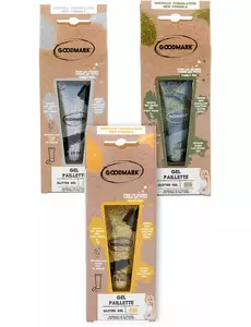 Glittergel 28 ml, Farge: Sølv