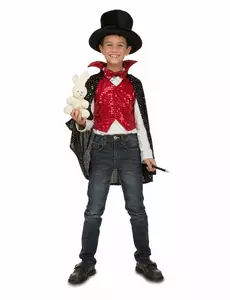 Children's magician costume kit with accessories, Size: 6 years (110 - 122 cm)