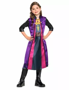 Grunnleggende Frost 2 Anna-kostyme til jenter, Størrelse: 5–6 år (109–126 cm)