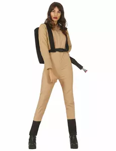 Women's ghost catcher costume with bag, Size: Large (42-44)