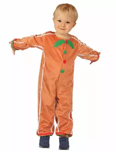 Pepperkakemann-kostyme til barn, Størrelse: 3–4 år(92–104 cm)