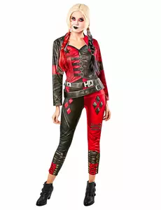 Harley Quinn Jumpsuit-kostyme til dame - Suicide Squad 2, Størrelse: Small