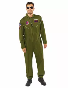 Top Gun jumpsuit costume for men, Size: Large