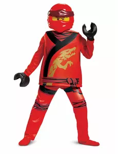 Kai Ninjago Deluxe-kostyme – LEGO Kids, Størrelse: 5–6 år (109–126 cm)