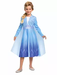Grunnleggende Elsa Frost 2-kostyme til jenter, Størrelse: 5–6 år (109–126 cm)
