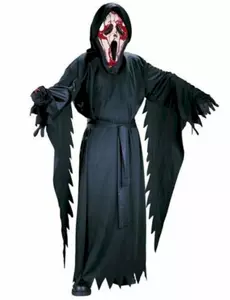 Blodig spøkelsesansiktskostyme til barn - Skrik, Størrelse: 8–10 år (124–137 cm)