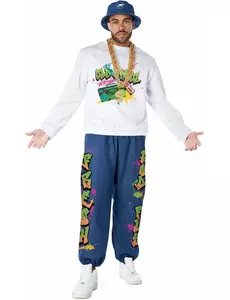 90-talls hiphop-kostyme for menn, Størrelse: X-Large