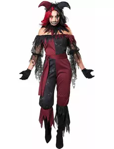 Luksuriøst psykopatisk jokerkostyme for kvinner, Størrelse: X-Large (44/46)