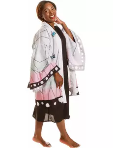 Voksen sommerfugl manga kimono kostyme, Størrelse: Medium