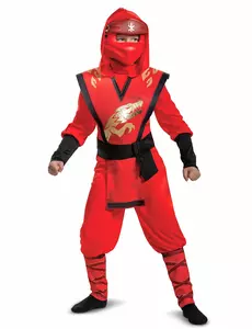 LEGACY Deluxe Kai Ninjago® Costume - LEGO Child, Size: 7-8 years (124 - 136 cm)