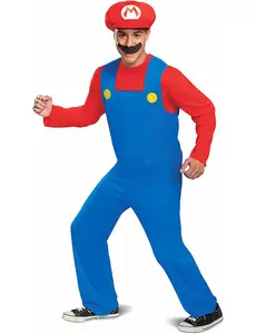Classic Mario Adult Costume, Size: Medium