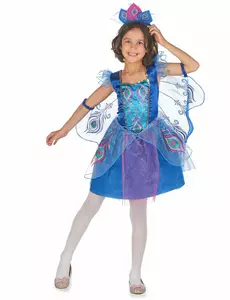 Girls' sequined peacock costume, Size: 7-9 years (120-130 cm)