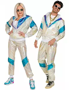 Plus size holographic tracksuit costume, Size: X-Large