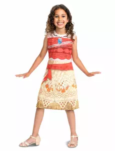 Grunnleggende Vaiana-kostyme for jenter, Størrelse: 5–6 år (109–126 cm)