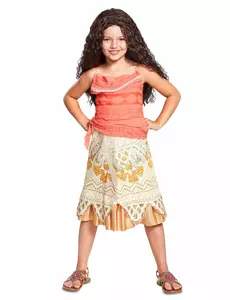 Luksuriøst Vaiana-kostyme for jenter, Størrelse: 5–6 år (109–126 cm)