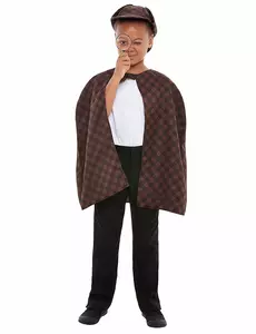 Brunt detektivsett for barn, Størrelse: 4–6 år (115/128 cm)