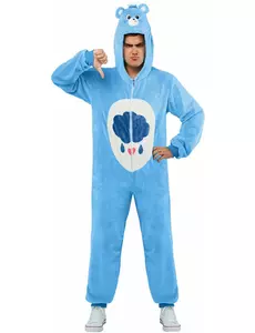 Blå omsorgsbjørner kostyme for voksne, Størrelse: Small