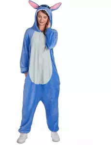 Blått romvesenkostyme for kvinner, Størrelse: Medium/Large