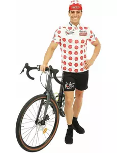 Sauciflex hvitt og rødt sykkelkostyme for menn, Størrelse: Small/Medium