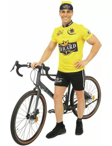 Tricard yellow cycling costume for men, Size: Small/Medium