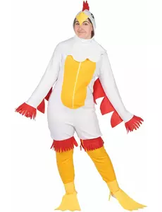 Kyllingkostyme for voksne, Størrelse: X-Large/XX-Large