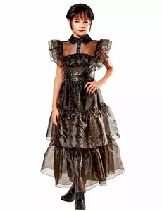 Wednesday Addams Ball Gown Costume for Kids, Size: 14-16 years (158 to 170 cm)