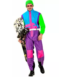 Stor størrelse fluorescerende snowboardkostyme for voksne, Størrelse: X-Large
