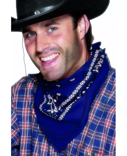 Blå biker- eller cowboy-bandana