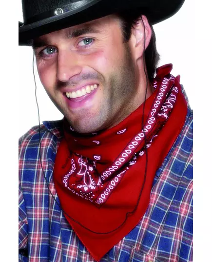 Rød cowboy-bandana