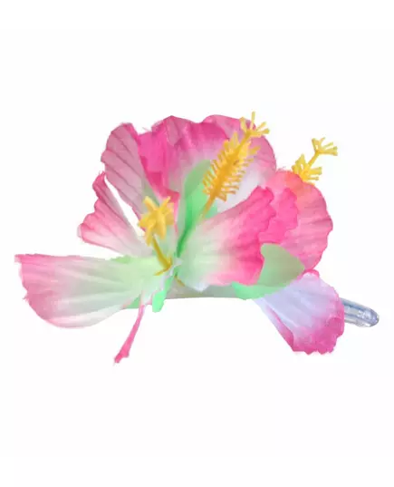 Hawaiian pink flower barrette