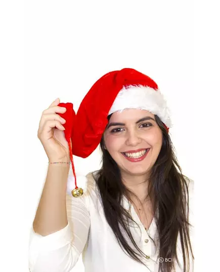 Adult long Christmas hat with bell