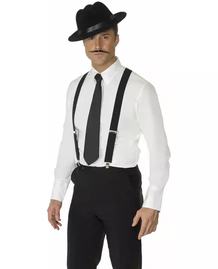 Adult black suspenders