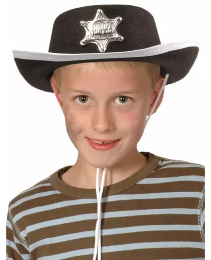 Barnas svarte cowboyhatt