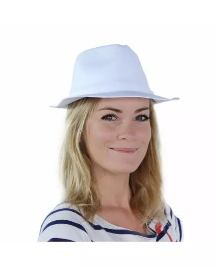 Voksen hvit gangsterhatt