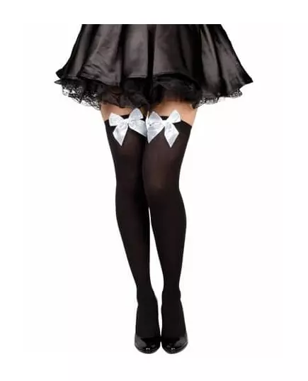 Michelle white/black stockings