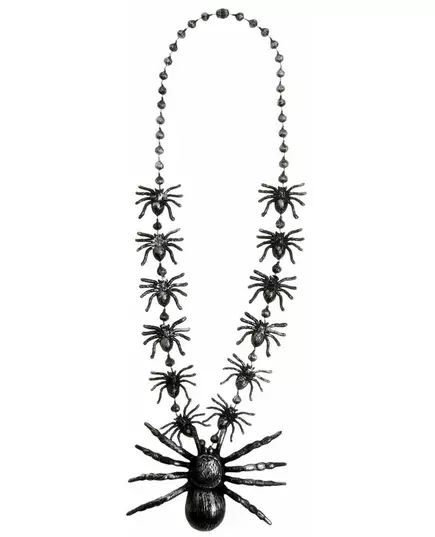 Adult Halloween Silver Spider Necklace